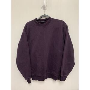 Zanerobe Sweatshirt Mens S Purple Organic Cotton Crewneck Pullover Lined Thick